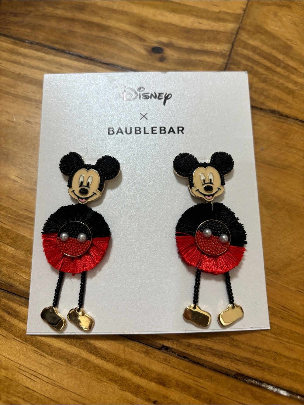 Disney X Baublebar Mickey Mouse Dangling Earrings, Never Worn